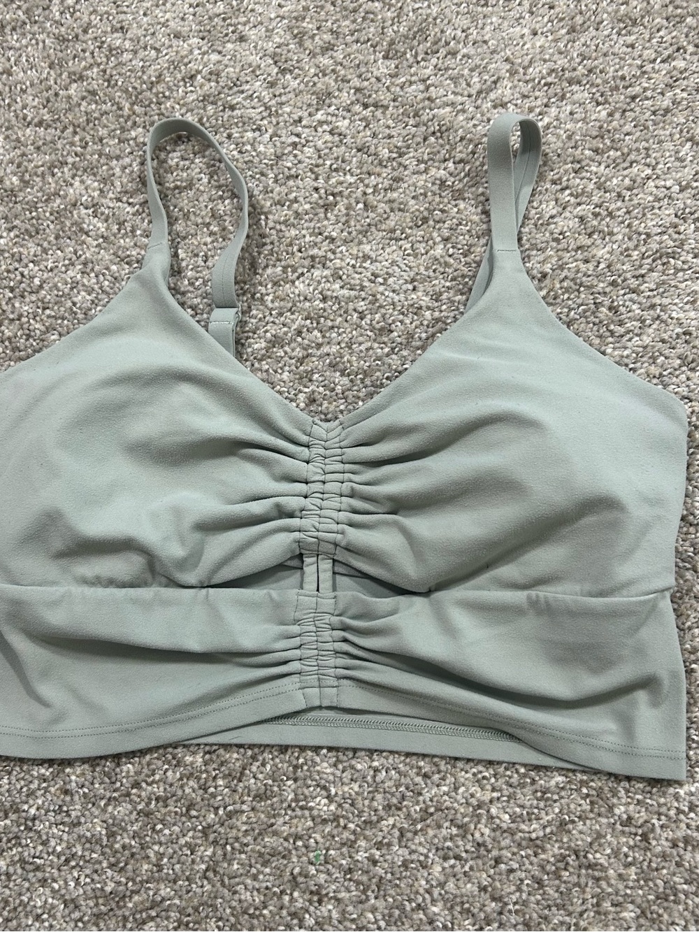 Athleta Ruched Bralette in Sage